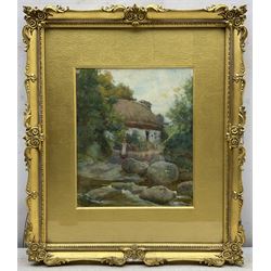 Samuel Towers (British 1862-1943): Young Lady Fetching Water, watercolour signed 25cm x 30cm