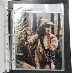 Collection of Sci-Fi signed photographs, mostly Star Wars, including Kenny Baker (R2D2), Jeremy Bulloch (Boba Fett), Michael Carter (Bib Fortuna), Phil Brown (Uncle Owen), Peter Mayhew (Chewbacca), Mike Edmonds (Logray), Warwick Davies (Wicket), Dave Prowse (Darth Vader) and Lou Ferringo (The Hulk), all dedicated, obtained at the Dave Prowse Promotions Mulitcon Event 1998 at The Norbreck Caste Hotel, Blackpool