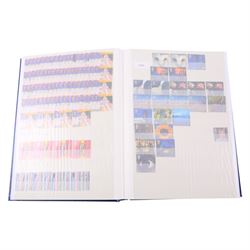 Great British and World stamps, including Isle of Man covers, other first day covers, State of Qatar stamps, etc, in two boxes