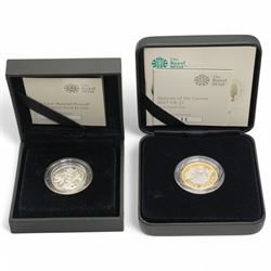 Six The Royal Mint United Kingdom silver proof one pound coins or sets, comprising 2004, 2005, 2006, 2007 'Bridges' four-coin set, 2010 and 2011 'Cities' four-coin set, 2013 'The 30th Anniversary Of The £1 Coin' three-coin set, 2013 and 2014 'Floral' four-coin set, 2016 'The Last Round Pound' and 2017 'Nations of the Crown', all cased with certificates