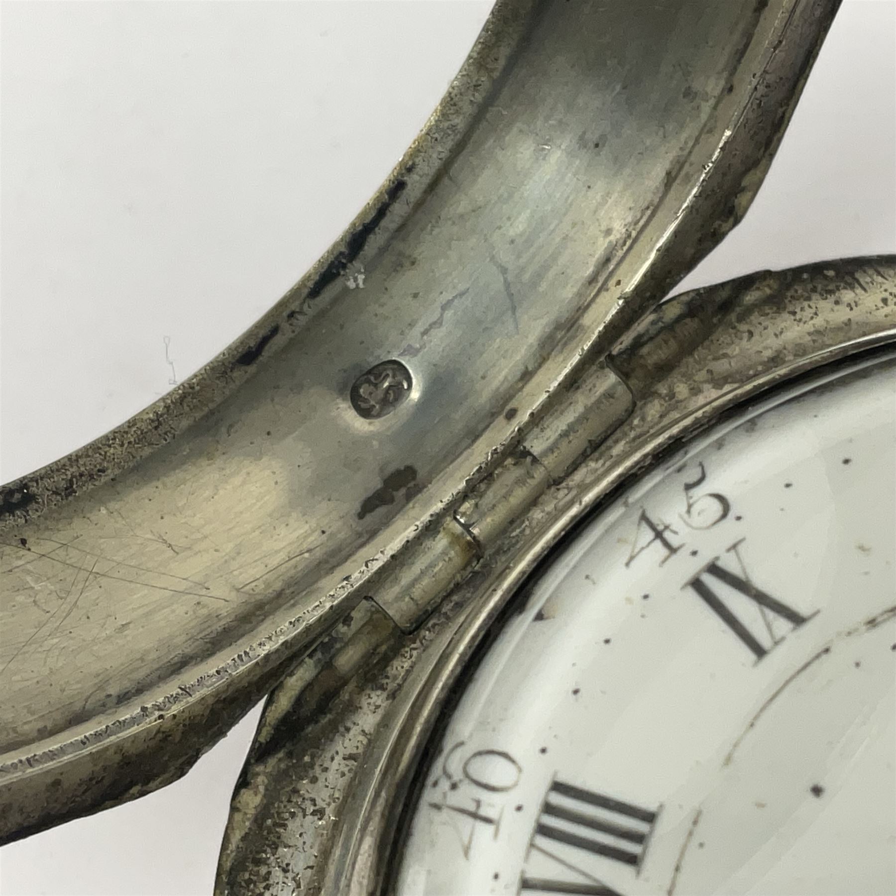 George III silver pair cased verge fusee pocket watch by Harry Niblett, Dorking, No. 5991, white enamel dial with Arabic numerals and outer minute ring, case makers mark TG, London 1787 