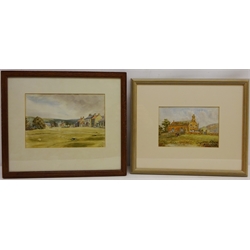  'Goathland', watercolour signed with monogram, titled and dated 26 July 1894 by Thomas Joseph Banks (1828-1896) 17cm x 25cm and 'Goathland Church Yard', watercolour signed and dated 1905 by W B Clarkson, titled verso 13cm x 19m (2)  Notes: Thomas Joseph Banks was born in Tadcaster, studied art at the York School of Design and the Royal Academy Schools. In 1859 he settled at Goathland, Whitby. He exhibited at the RA    