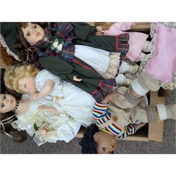 Large collection of porcelain dolls, including Alberon, Knightsbridge and Leonardo collection examples @ Beverley to RTV