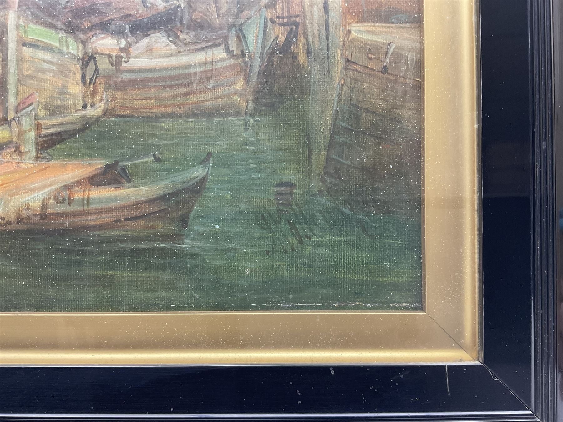 Alfred Pollentine (British 1836-1890): 'The Grand Canal' and 'Santa Maria della Salute' Venice, pair oils on canvas signed, titled verso 40cm x 60cm (2)
