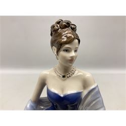 Coalport figure from the gem collection, Sapphire limited edition 446 of 1500, H22cm
