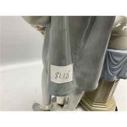 Lladro figure, Columbus, modelled as Christopher Columbus stood by a globe, limited edition 896/1200, no 1432, sculpted by Salvador Furio, with original box, year issued 1982, year retired 1988, H42cm