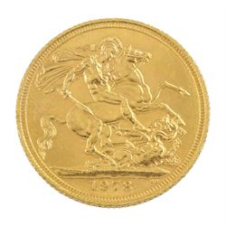 Queen Elizabeth II 1978 gold full sovereign coin