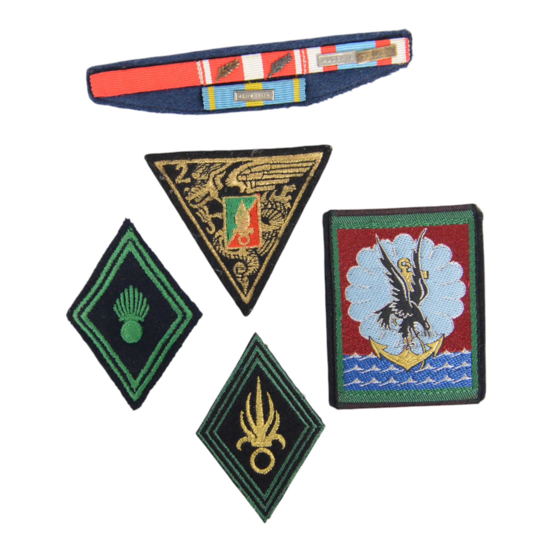 French Foreign Legion cloth insignias and epaulettes