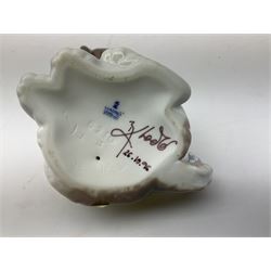 Four Lladro figures, comprising Playing Poodles in matte finish no 11258, Friend for Life 7685, Little Hunter no 6212 and Gentle Surprise no 6210, three with original boxes, largest example H15cm 