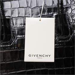 Givenchy - ‘Antigona’ Small Bag, introduced circa 2011 under Riccardo Tisci, in black crocodile-embossed calf leather, with twin top handles and detachable wide shoulder or crossbody strap, with gold tone hardware, unused with original dust bag