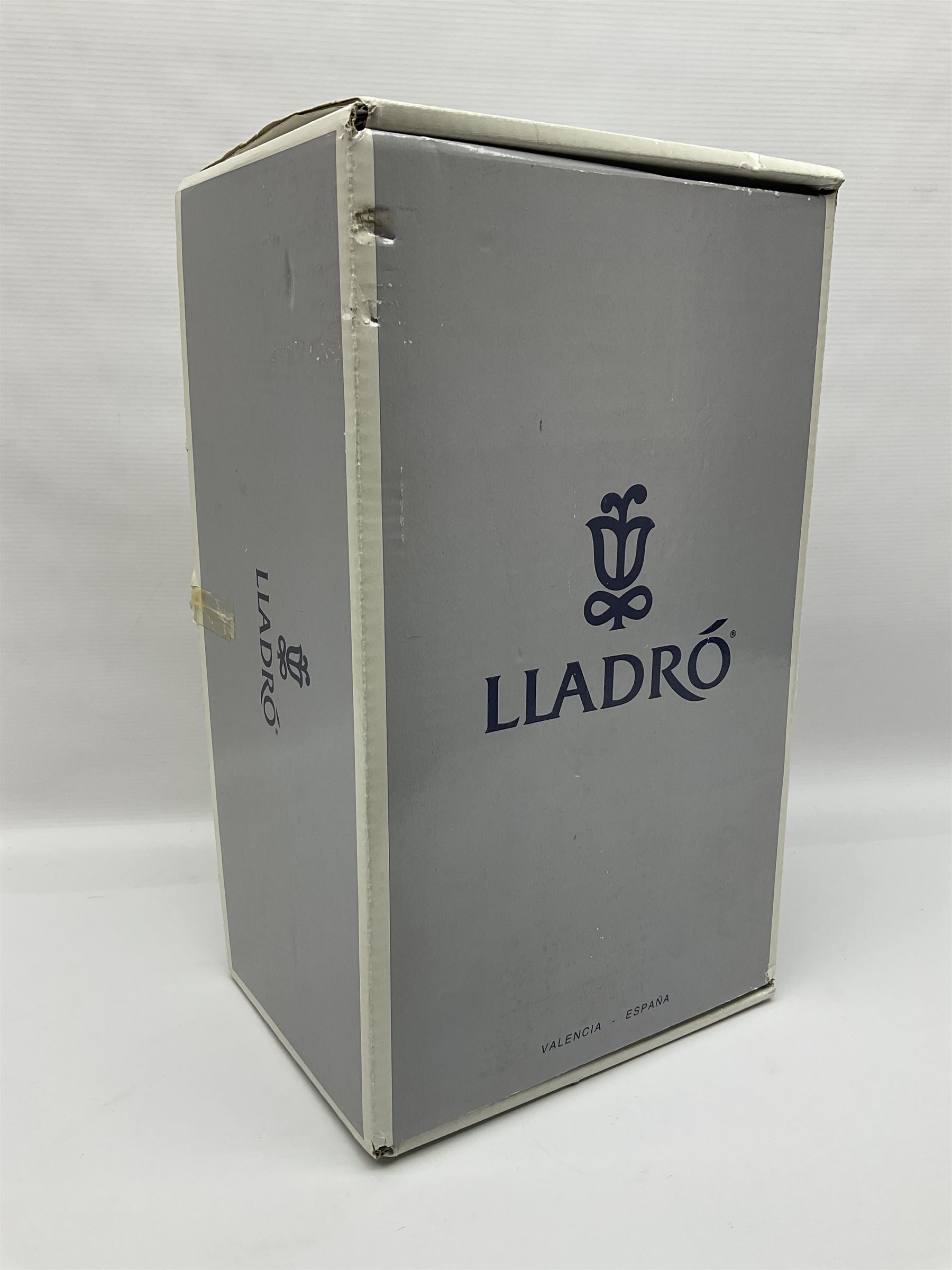 Lladro figure, Beneath the Waves, modelled as a mermaid and seahorse upon a wooden plinth, no 1822, limited edition 1389/2500, with certificate and original box, H32cm 