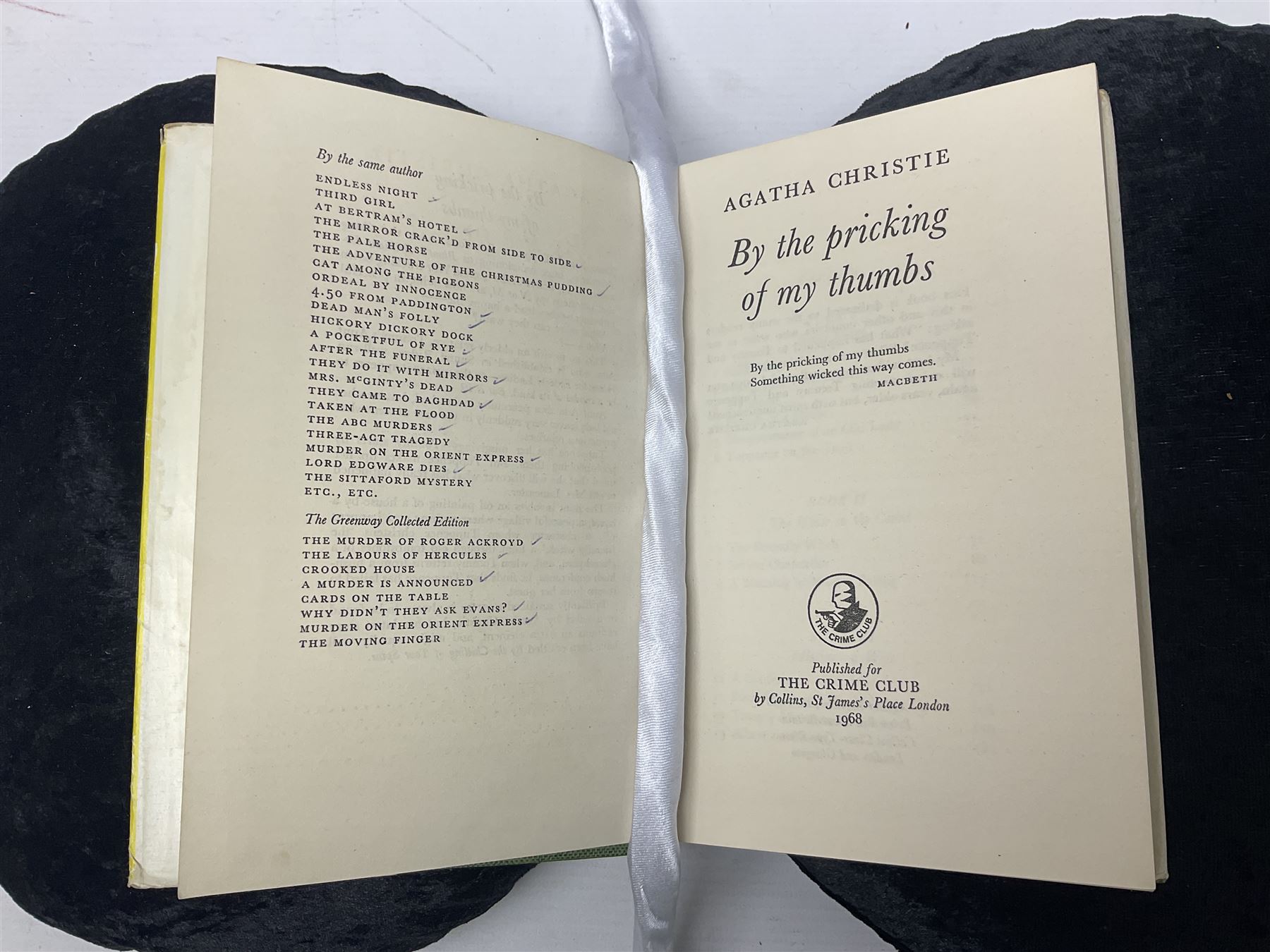 Six Collins Crime Club Agatha Christie novels, including Elephants can Remember, Nemesis, Sleeping Murder, etc together with Agatha Christie; The Hound of Death Odhams Press, all first editions 