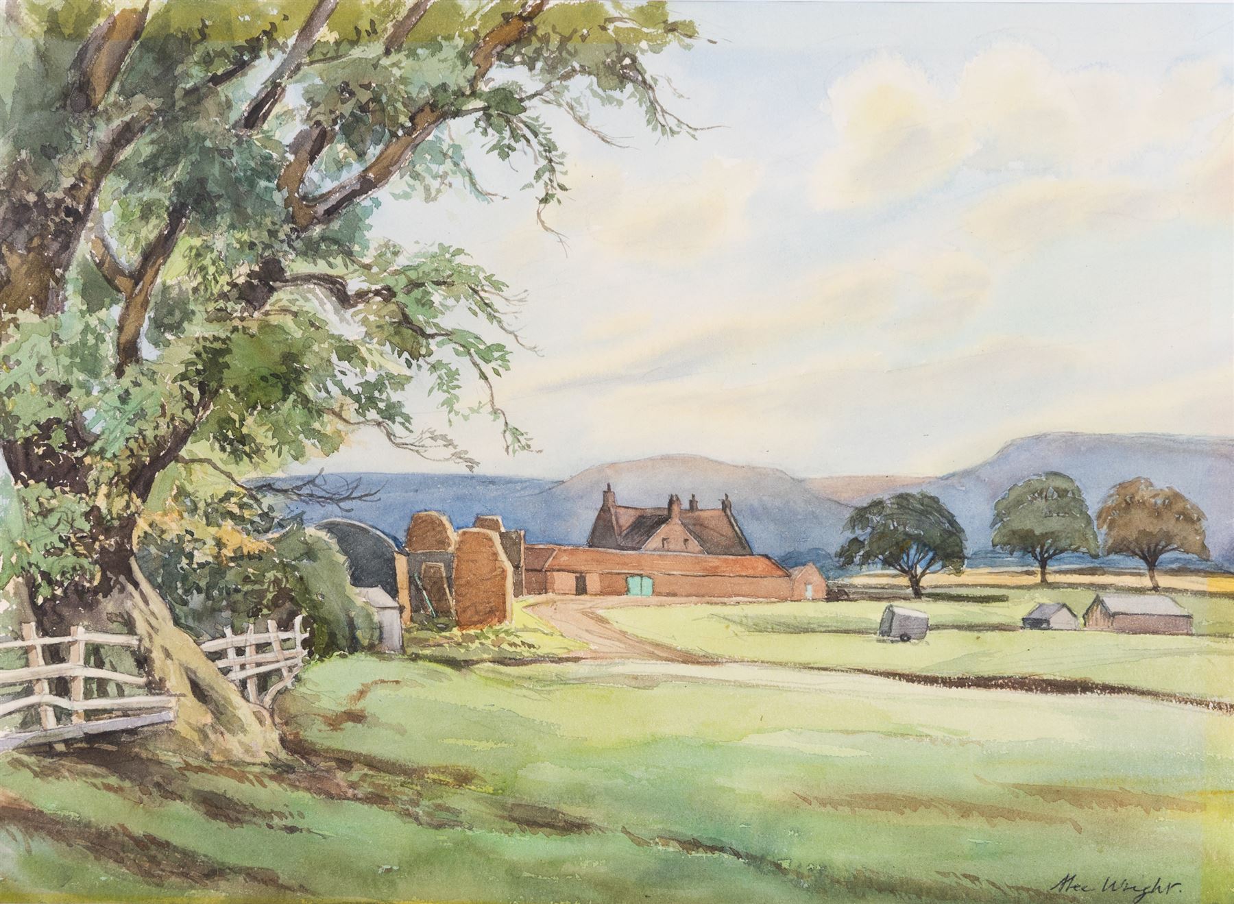 Alec Wright (British 1900-1981): Stokely Views and others, six watercolours variously signed and inscribed verso, approx 40cm x 30cm (6)