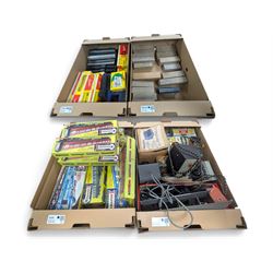 Collection of HO and OO gauge model railway rolling stock and accessories, including Fleis...