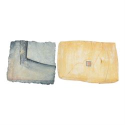 Carol Farrow (1944 – 2012): paper clay plaque, signed verso, together with another studio ...