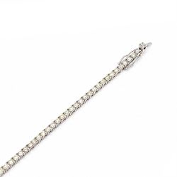 18ct white gold diamond bracelet, fifty-nine round brilliant cut diamonds, stamped 750, total diamond weight 4.29 carat