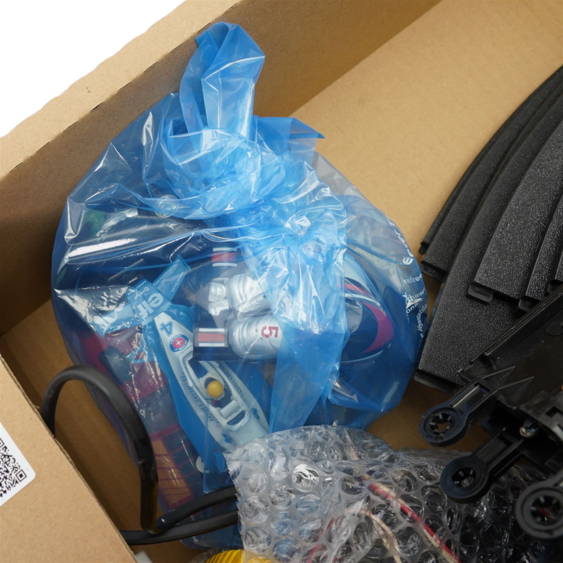 Quantity of Britains Deetail and other model soldiers, lead farm animals and a quantity of Scalextric motor racing game 