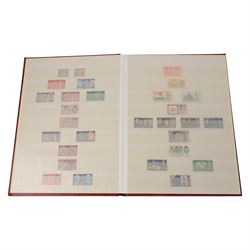 Great British stamps, including Queen Elizabeth II mint decimal stamps, face value of usable postage approximately 150 GBP, first day covers, etc, in two boxes