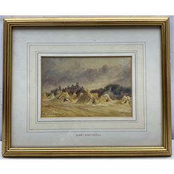 Mary Weatherill (British 1834-1913): The Cornfield, watercolour attributed by her brother Richard 11cm x 16cm