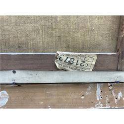 James Bolivar Manson (British 1879-1945): 'Sweet Sultans and Marigolds', oil on canvas unsigned, titled and dated 1945 in the artist's hand on label and on the stretcher verso, with James Bourlet & Sons label, 60cm x 50cm 
Notes: this is probably the artist's 1945 Royal Academy exhibit no.601, then titled 'Cornflowers and Marigolds' (sweet sultans being a variety of cornflower). The same jug depicted in the present picture can be seen in Manson's 1940 Royal Academy exhibit no.262 'Tulips and Daffodils'. The blue title label appears on a number of Manson's paintings.