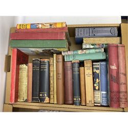 Collection of books and stamps, to include The Wonder books of Ships, The Wonder books of Aircrafts, The Farington Diary four volumes, dog books etc, in three boxes 