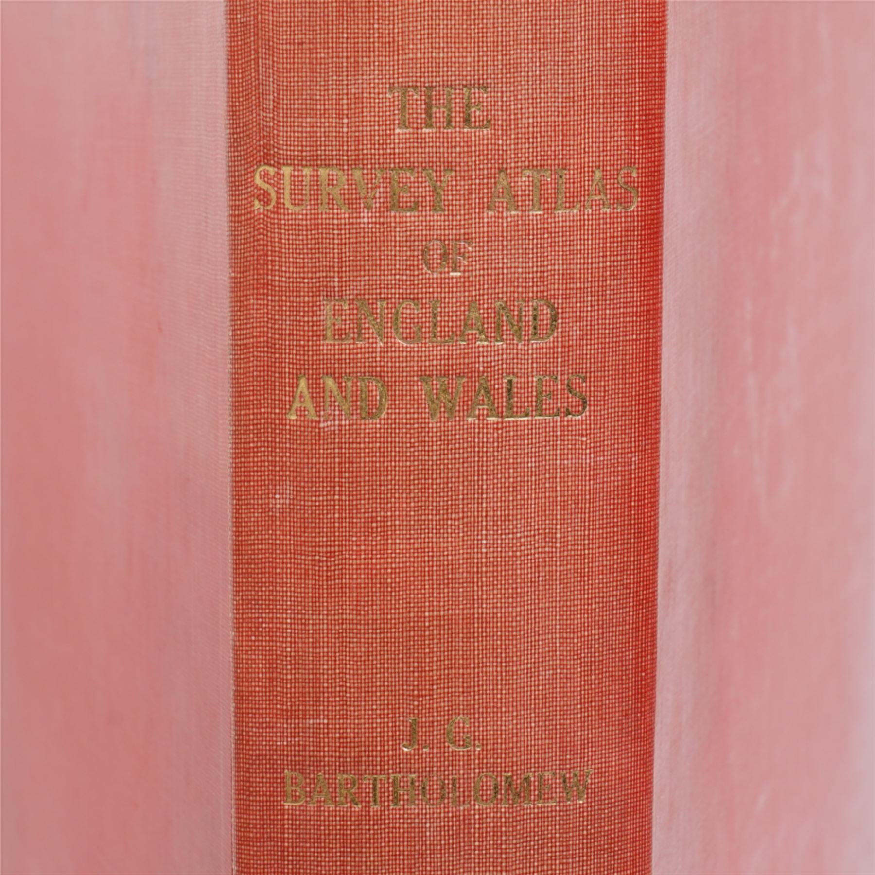 J.G. Bartholmew -  'Survey Atlas of England & Wales'.produced under the patronage of the Royal Geographical Society 1903, large folio in original boards