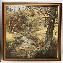 N C Hanson (British 20th century): Pair of oil on board North Yorkshire Moors landscapes signed, largest 66cm x 56cm (2)