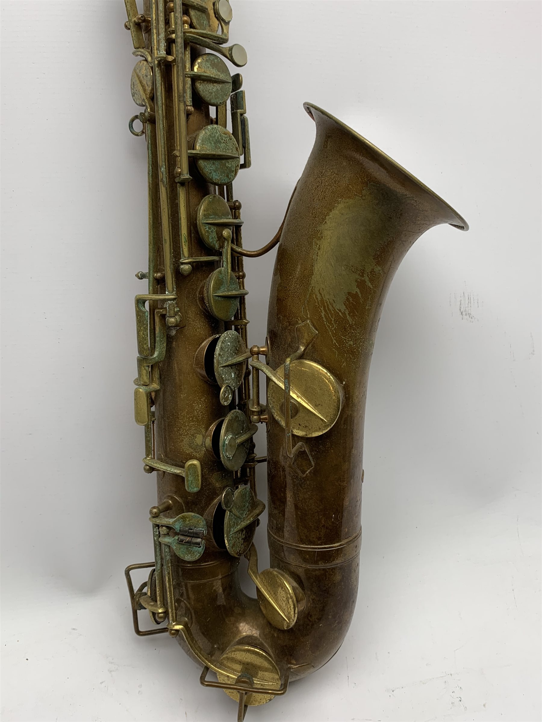 Sioma Paris brass tenor saxophone for restoration or wall display L82cm