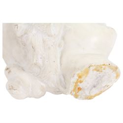 Fragmentary white marble head of a female, approximately H29cm