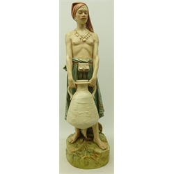  Large Royal Dux figure 'The Water Carrier', impressed no. 1486 H71cm   