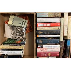 A collection of History books, various periods and subjects, mostly on the 18th and 19th centuries, in two boxes.