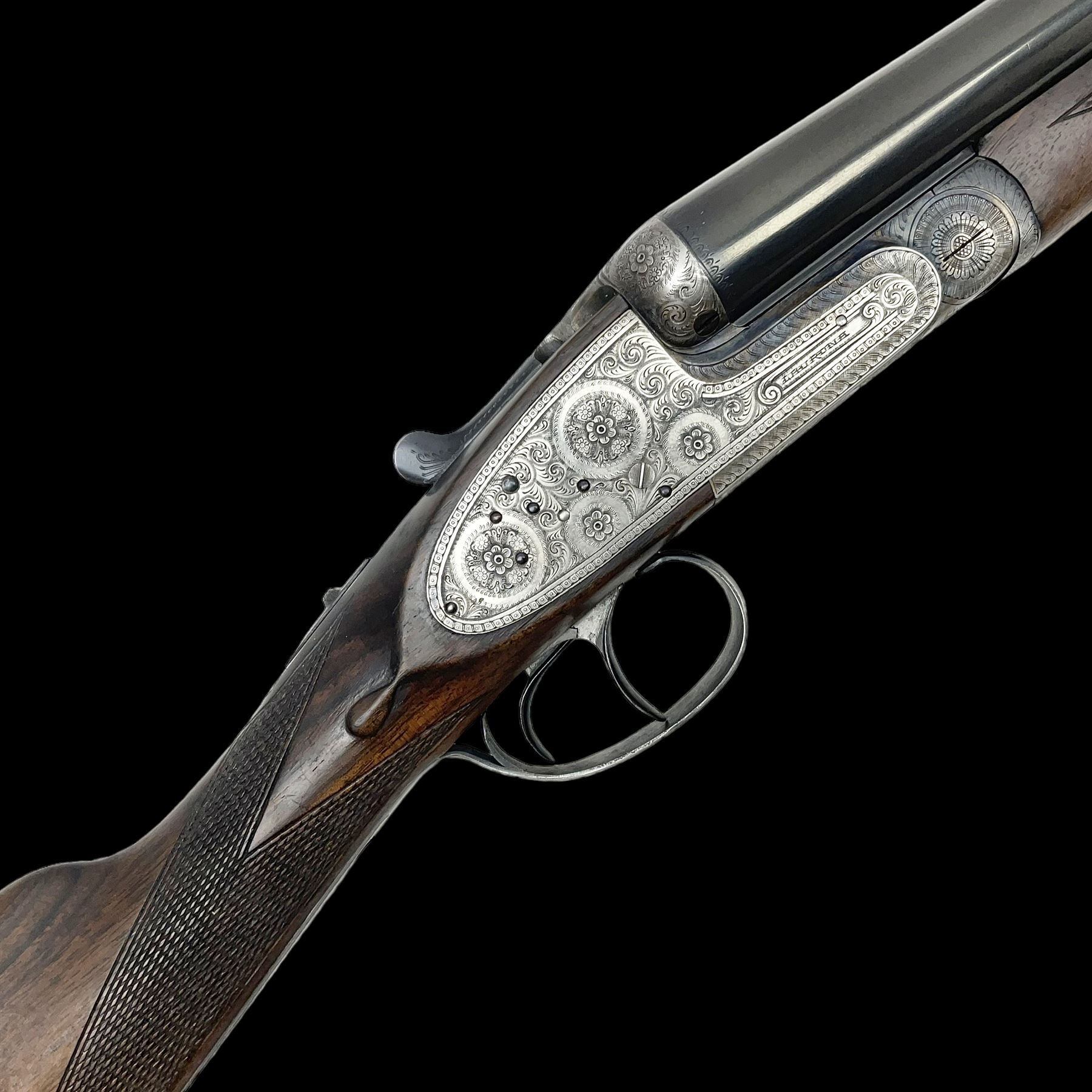 SHOTGUN CERTIFICATE REQUIRED - Spanish Laurona 12-bore double barrel side-by-side sidelock ejector sporting gun with 70cm (27.5