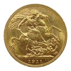  1911 gold full sovereign Perth mint mark  