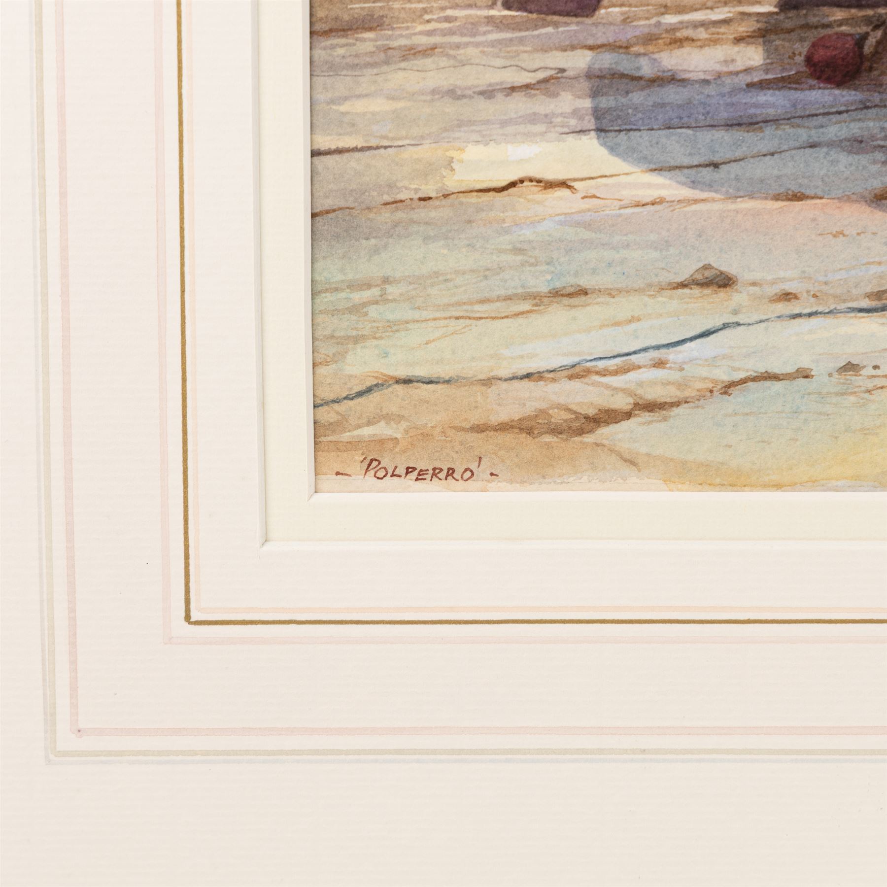 David C Bell (British 1950-): ‘Low Tide – Polperro', watercolour signed and dated 1994, titled verso 33cm x 56.5cm