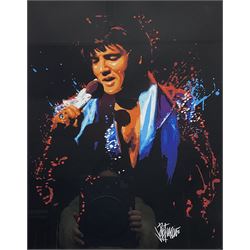After Joe Petruccio (American 1958-): Elvis, limited edition giclee print numbered 34/295 in pencil 46cm x 37cm