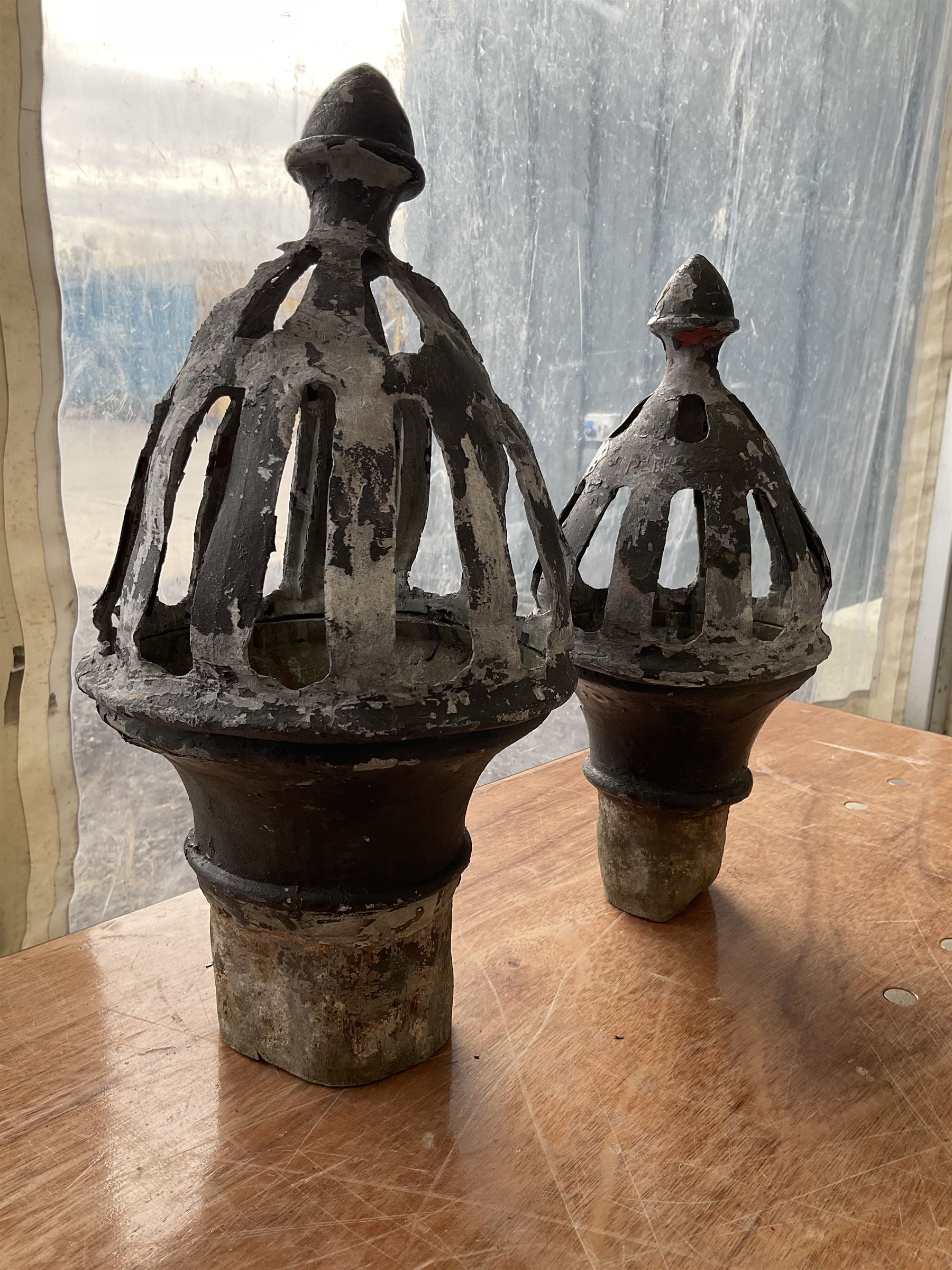 Antique lead soil pipe finials - THIS LOT IS TO BE COLLECTED BY APPOINTMENT FROM DUGGLEBY STORAGE, GREAT HILL, EASTFIELD, SCARBOROUGH, YO11 3TX