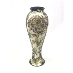  Moorcroft Chrysanthemum pattern vase, designed by Wendy Mason Pinxit, H28cm  