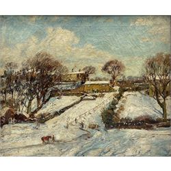 Herbert F Royle (British 1870-1958): 'Nessfield in Wharfedale', oil on canvas signed, titled on the stretcher with artist's address 'The Studio, Nessfield, Ilkley, Yorks' verso 50cm x 60cm