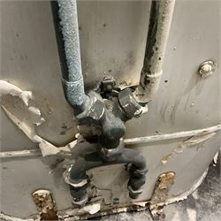 Edwardian lead and metal bath shower canopy painted in white - THIS LOT IS TO BE COLLECTED BY APPOINTMENT FROM DUGGLEBY STORAGE, GREAT HILL, EASTFIELD, SCARBOROUGH, YO11 3TX