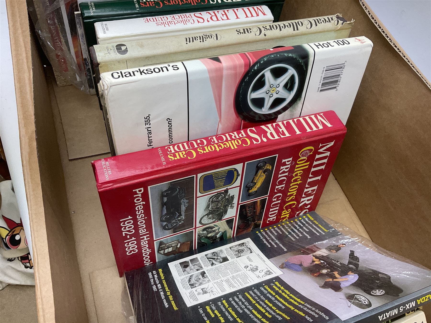 Collection of reference and books, to include Miller's Collectors Cars, Spring Guide, World Furniture, Miller's Collectables Price Guide, etc in one box