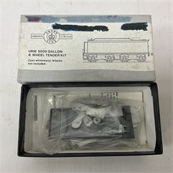 ‘00’ gauge - nine scale model kits and part-kits to include loco, chassis and tender kits from Nu-Cast, Wills Finecast, Jamieson and Crown Line; all boxed in mostly original boxes (9)