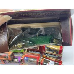 Matchbox - approximately sixty Models of Yesteryear to include special edition 1820 Passenger Coach and Horses, limited editions 1894 Aveling-Porter Steam Roller, 1829 Stephensons Rocket and 1905 Fowler Showman’s Engine; older models from the 1970s such as Y-1 1911 Model ‘T’ Ford, and a large quantity of modern models with reference materials in folder; mostly boxed 