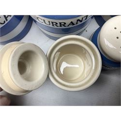 TG Green Cornish kitchen ware, to include coffee pot, pint milk jug, nine storage jars for various items, four dinner plates, etc (25)