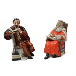 Royal Doulton figures comprising The Professor HN2281, The Judge HN2443, Julia HN2705, Fleur HN2368, Sandra HN2275, Ninette HN2379 and an English Setter with pheasant HN2529 (7)