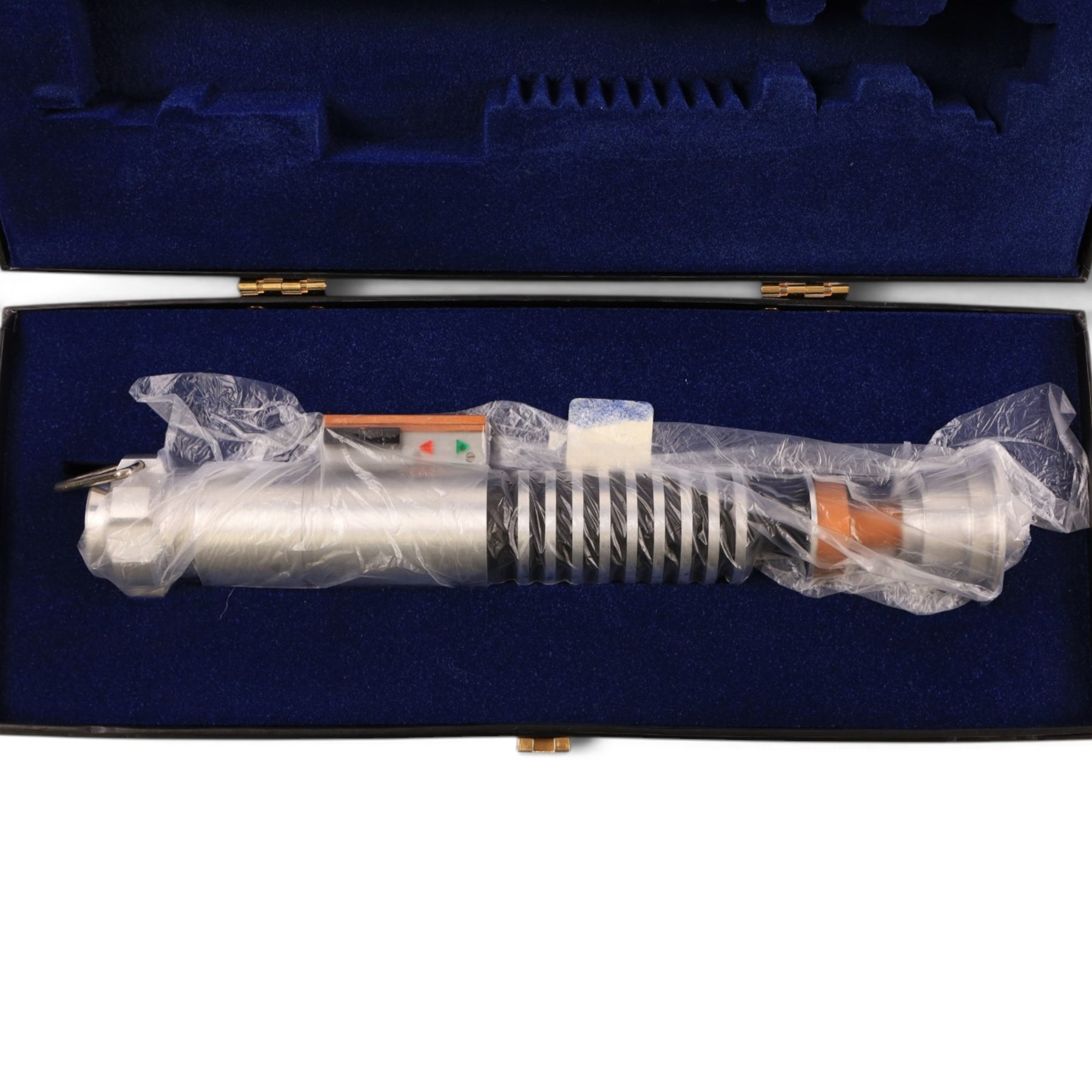 Master Replicas Star Wars Luke Skywalker's Lightsaber no. SW-102,  1:1 scale, in box with outer cardboard sleeve, with certificate, separate acrylic display case and plaque, limited edition no. 2045/2500