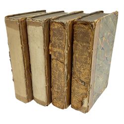 THE TATLER, London, C. Whittingham and John Sharpe, 1804, 4 volumes; engraved portrait frontispieces, engraved title pages and plates; uniformly bound in half leather with marbled boards