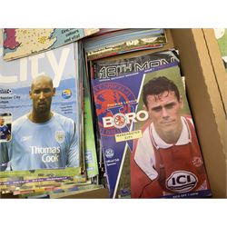 Large quantity of football match programmes, predominantly Manchester City, 1970s - 2019; together with F.A. Cup, League Cup and other programmes, booklets etc