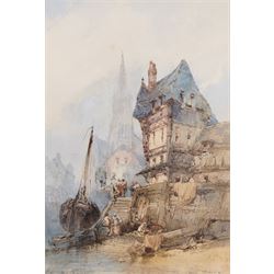 Paul Marny (French/British 1829-1914): Scene in France, watercolour signed and indistinctl...