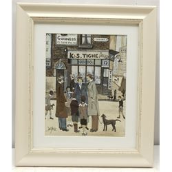 Alan Tortice (Northern British 1948-): 'Northern Street Scene', watercolour signed, titled and dated 2018 verso 24cm x 19cm