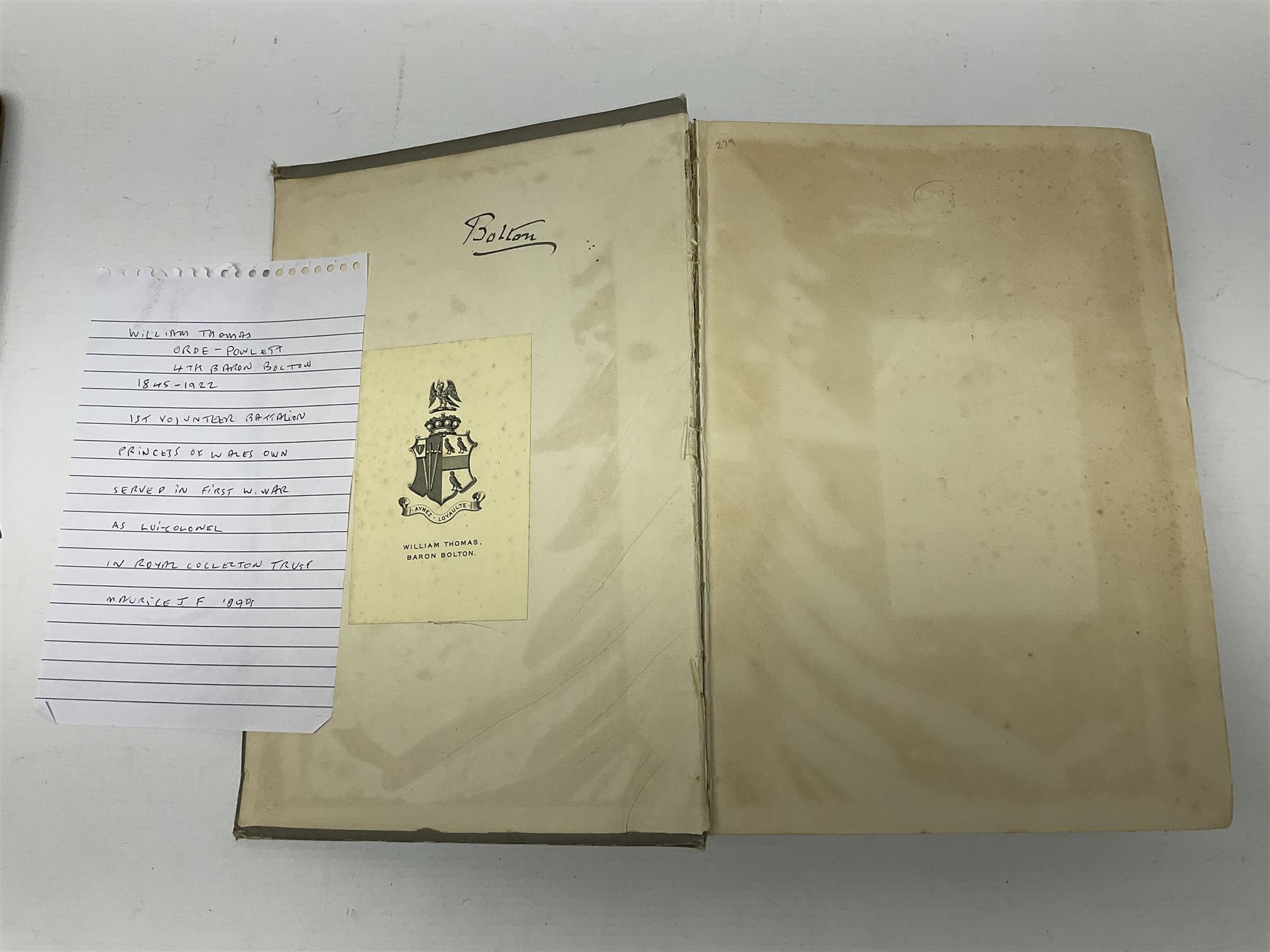 Scrap book of WWII maps, and Maurice, The Franco-German War, from the library of William Thomas, Baron Bolton